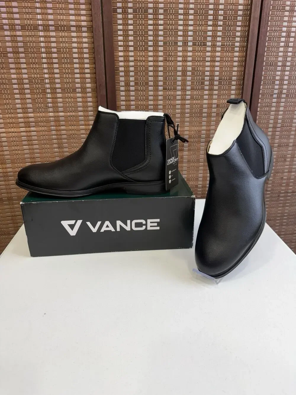 Vance Co. Josiah Men’s Black Chelsea Ankle Boots Size 9.5 Dress Casual NEW